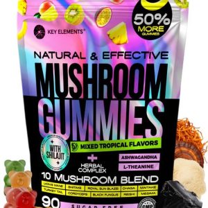 50% Keyelements More Naturaleffective Mushroom Gumies