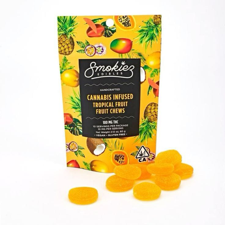 Omskie3 Cannabisinfused Tropicalfruit Fruitchews 100mgthc